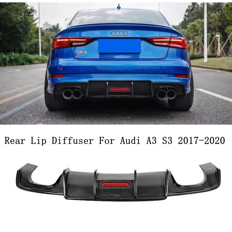 

Задний спойлер из углеродного волокна для Audi A3 S3 S Line 2017 2018 2019 2020, высококачественный бампер, автомобильные аксессуары OM