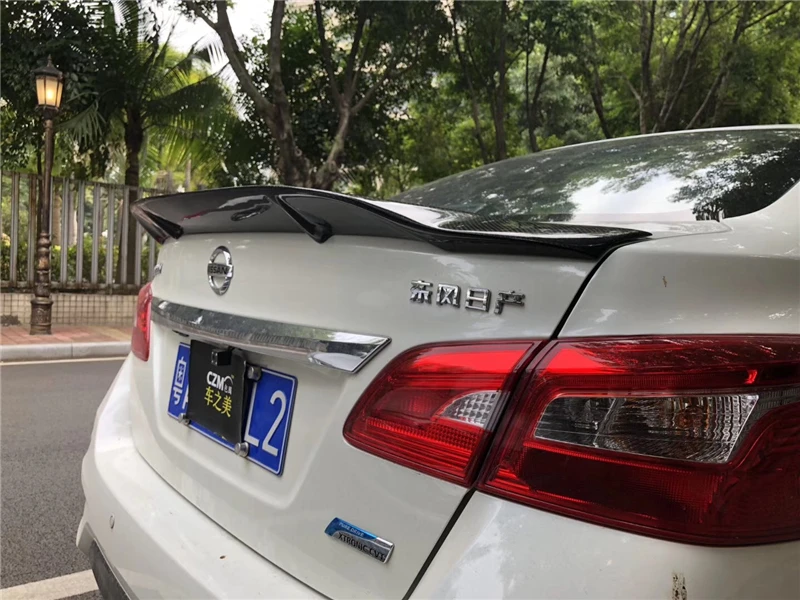 Для Nissan Sylphy sentra спойлер 2012- год углеродное волокно/FRP заднее крыло R стиль спортивные аксессуары