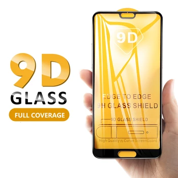 

50Pcs 9D Tempered Glass For Huawei P8 Lite 2017 P9 Lite Mini P10 Plus P20 Pro P30 Full Glue Full Coverage Screen Protective Film