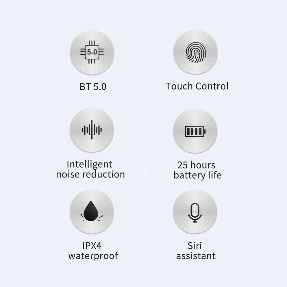 Ergonomic Design Comfortable 6D Hifi Sound Sport Wireless EarBuds BT5 0 HD Call TWS Wireless Earphone for Huawei iPhone Xiaomi