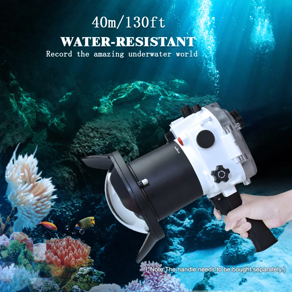 Водонепроницаемый корпус камеры для sony A7R III 40m чехол для камеры для дайвинга с 16-35 мм объективом электронная ручка управления 1 шт