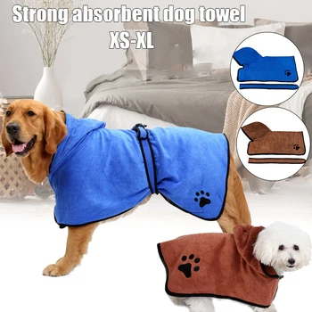 

Microfiber Bath Towel for Dogs Dog Towel Super Absorbent Dog Bathrobe Quick Dry Cat Bath Towel H88F