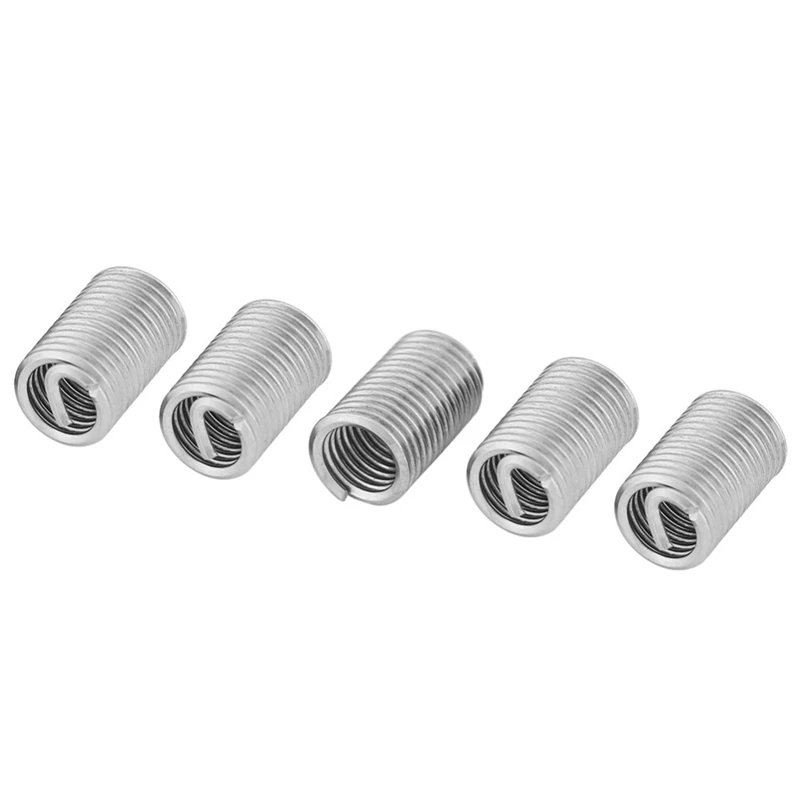 

50Pcs/Set M6 X 1.0 X 3D Screw Thread Insert Stainless Steel Fasteners Repair Tools Kit Coiled Wire Helical Screw Sleeve Set