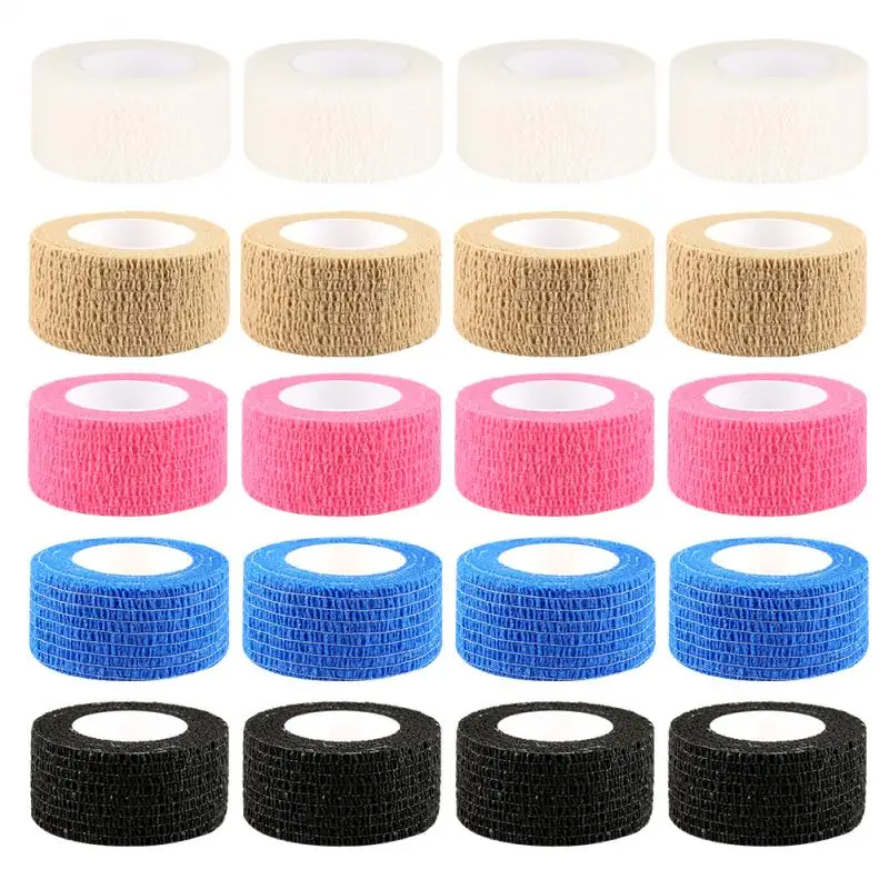 Kit de primeros auxilios para el cuidado de la salud, vendaje elástico autoadhesivo, cinta muscular, envoltura para las articulaciones de los dedos, 2,5 cm x 4,5 m
