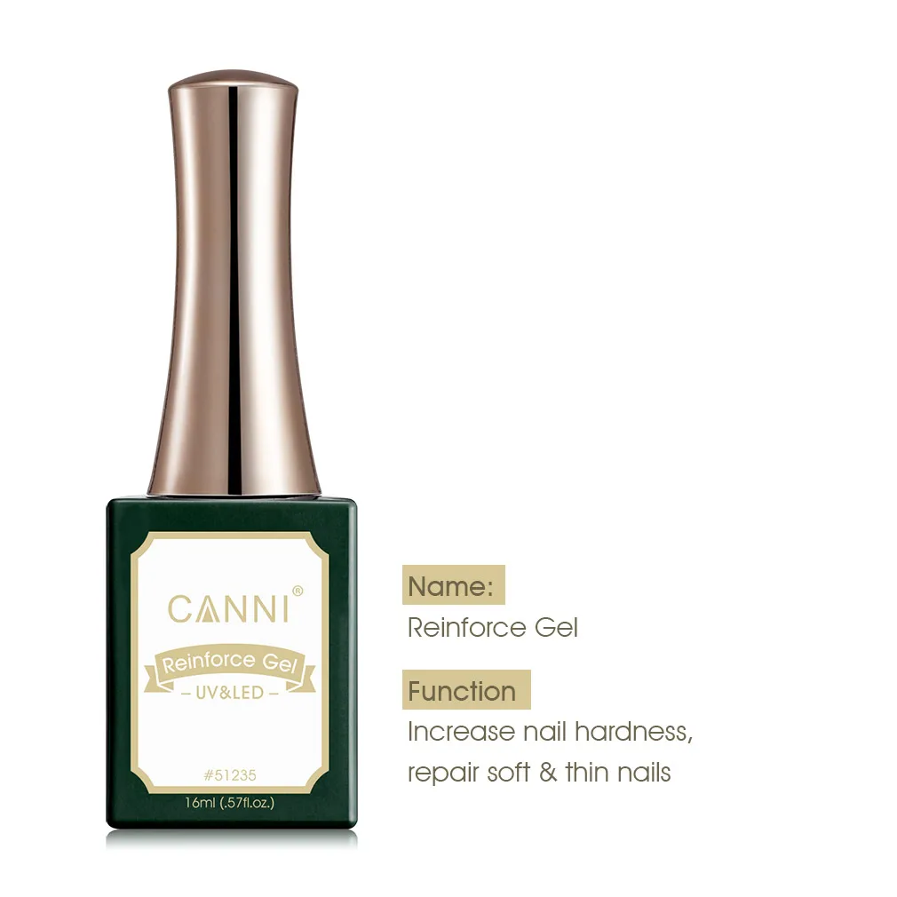 CANNI 16ml BaseCoat Topcoat Functional Gel Thick Basecoat Primer Diamond Glitter Matt Topcoat Nail Art UV LED Nail Polish Set 5