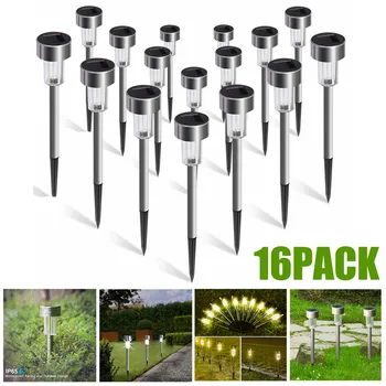 

16PCS Mini Solar Garden Lights Outdoor Solar Powered Pathway Lights Outdoor Landscape Spot Lights for Villa Garden Park Balcony