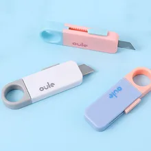 Couteaux de papeterie couteau utilitaire Portable, coupe boîte en forme USB ouvre boîte rétractable pour l'emballage de fournitures scolaires de bureau 2 pièces