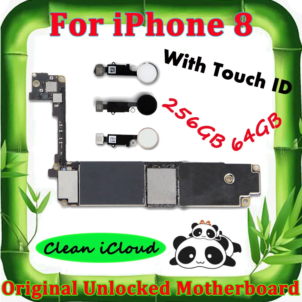 64G 256G оригинальная материнская плата для iPhone 8 с/без Touch ID разблокированная материнская плата IOS системная материнская плата без iCloud