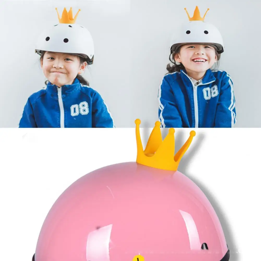 80%  Dropshipping!!Helmet Crown Decor with Suction Cup Silicone Cute Motorcycle Helmet Crown for Kids