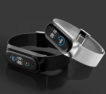 

Wrist Metal Bracelet For Xiaomi Mi Band 5 Bracelet for MiBand 5 Wrist Strap Screwless Stainless Steel Miband Wristbands Pulseira