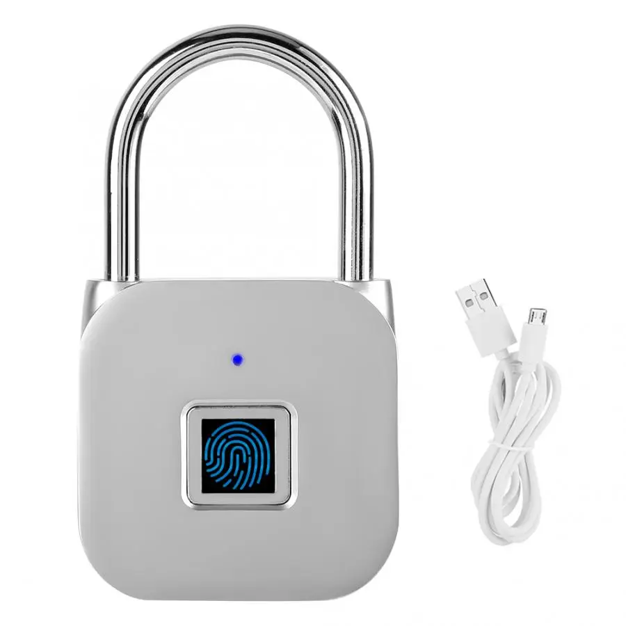 Мини умный замок без ключа Водонепроницаемый usb зарядка Противоугонный замок шкафа Электронный Отпечаток пальца Замок candado