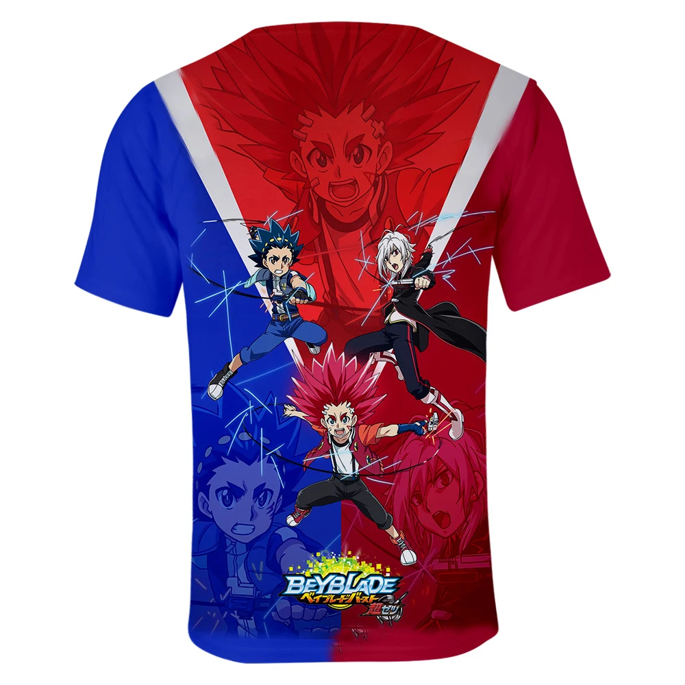 Подходит для Beyblade Burst Evolution, новая 3D футболка, мужская и женская футболка, популярная футболка с героями мультфильмов, летняя футболка с 3D принтом для мальчиков и девочек