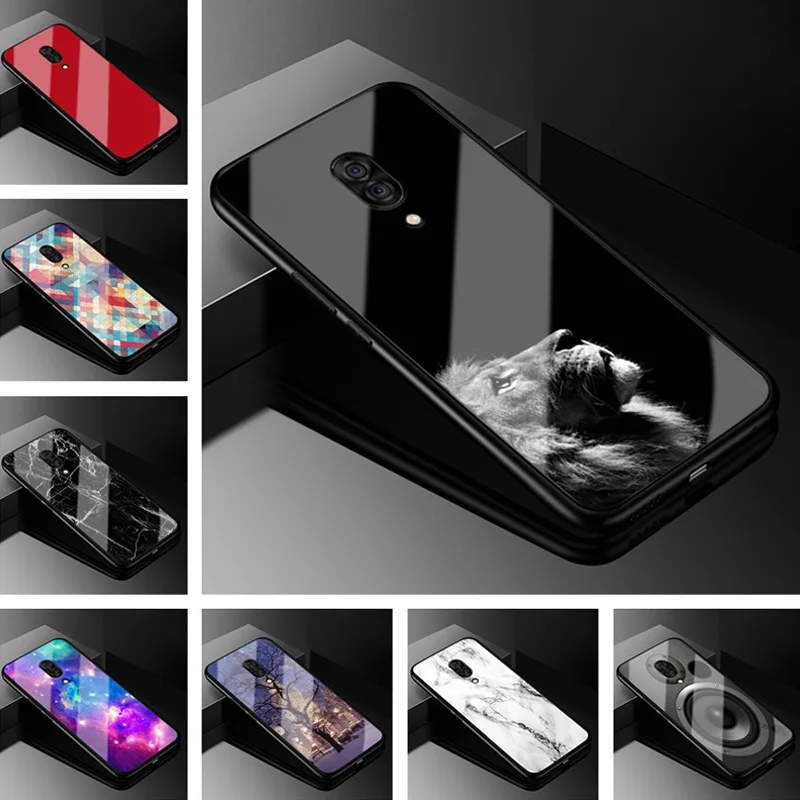 

For Lenovo Z5 Pro GT Case PC Plastic Glass Phone Case Black TPU Bumper Cover for Lenovo Z5 Pro GT Back Cover for Lenovo Z5Pro GT