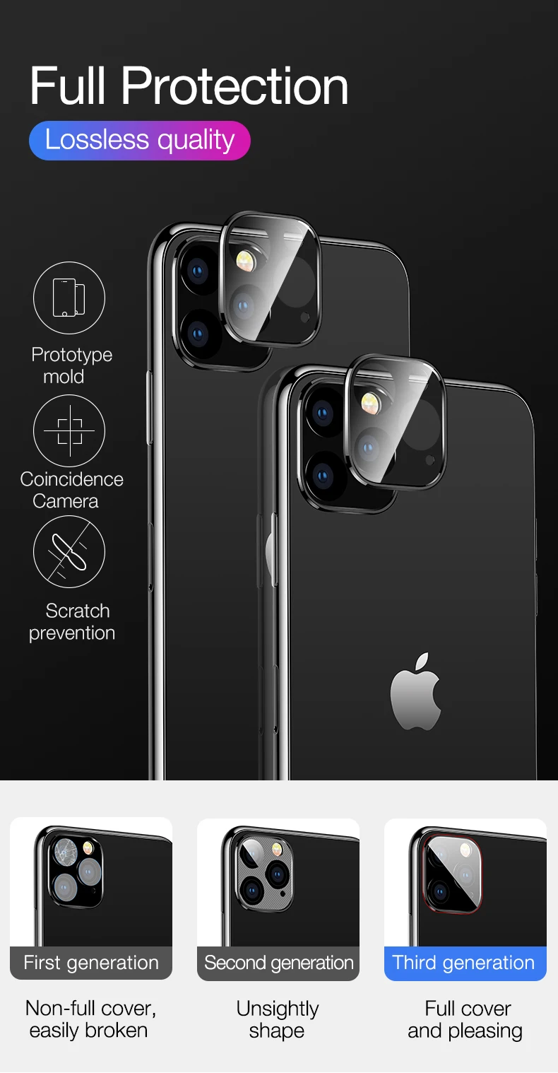 Cafele задняя камера Объектив Закаленное стекло для iPhone 11 Pro Max задняя защитная пленка для экрана для iPhone 11 Pro Max 9H жесткий
