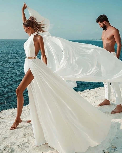 Amazon.com: yabaa Boho Wedding Dress, Boho Dress, Ancient Greek Wedding  Dress, Wedding Gown, Backless Bridal Dress (4,White) : Clothing, Shoes &  Jewelry