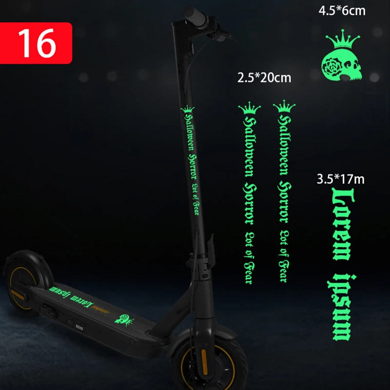 16 Электрический скутер светящиеся водостойкие наклейки для XIAOMI MAJIA M365/PRO ninebot KUGOO - Цвет: 16