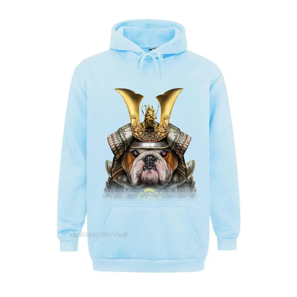 Casual T Shirts Party Short Sleeve Fitted Crewneck 100% Cotton Fabric Tops Tees Classic Top T-shirts for Students NEW YEAR DAY English Bulldog Warrior wearing Japanese Samurai Armor Premium T-Shirt_318 light