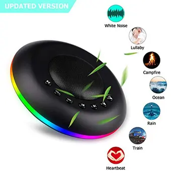 

New White Noise Machine LED Soft Night Light Colorful Ambient Light USB Portable Sound Machine For Kids HiFi Nature Sounds