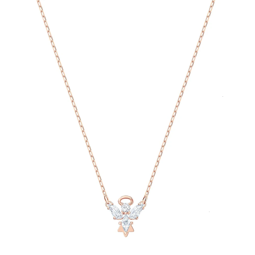 Swa pop new magic joint angel form crystal pink gold jewelry present best romantic lovers present