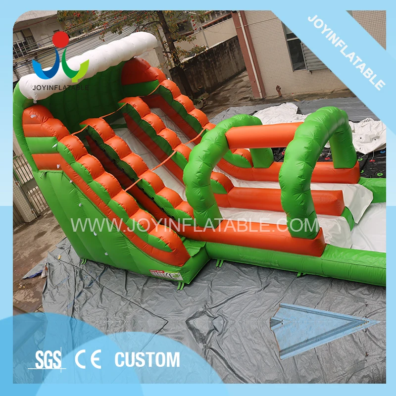 Inflatable Double Lanes Water Slide with Swimming Pool 3