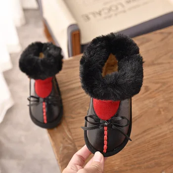 

Casual Kids Shoes For Girls Plush Waterproof Children Boots Cartoon Snow Boots Winter Fashion Thicken Girl Boots