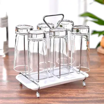 

1PC Iron Glass Cup Holder Non-Slip Glass Drying Rack for Draining