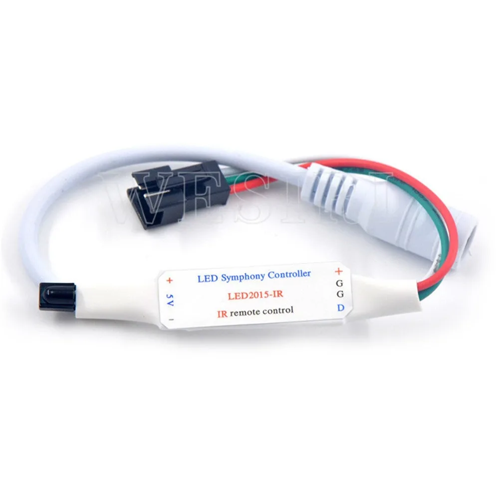 DC 5-24 В WS2812B WS2811 Светодиодный Цифровой RGB пиксель контроллер мини инфракрасный светодиодный симфонический контроллер с 24KEY ИК-пульт дистанционного управления