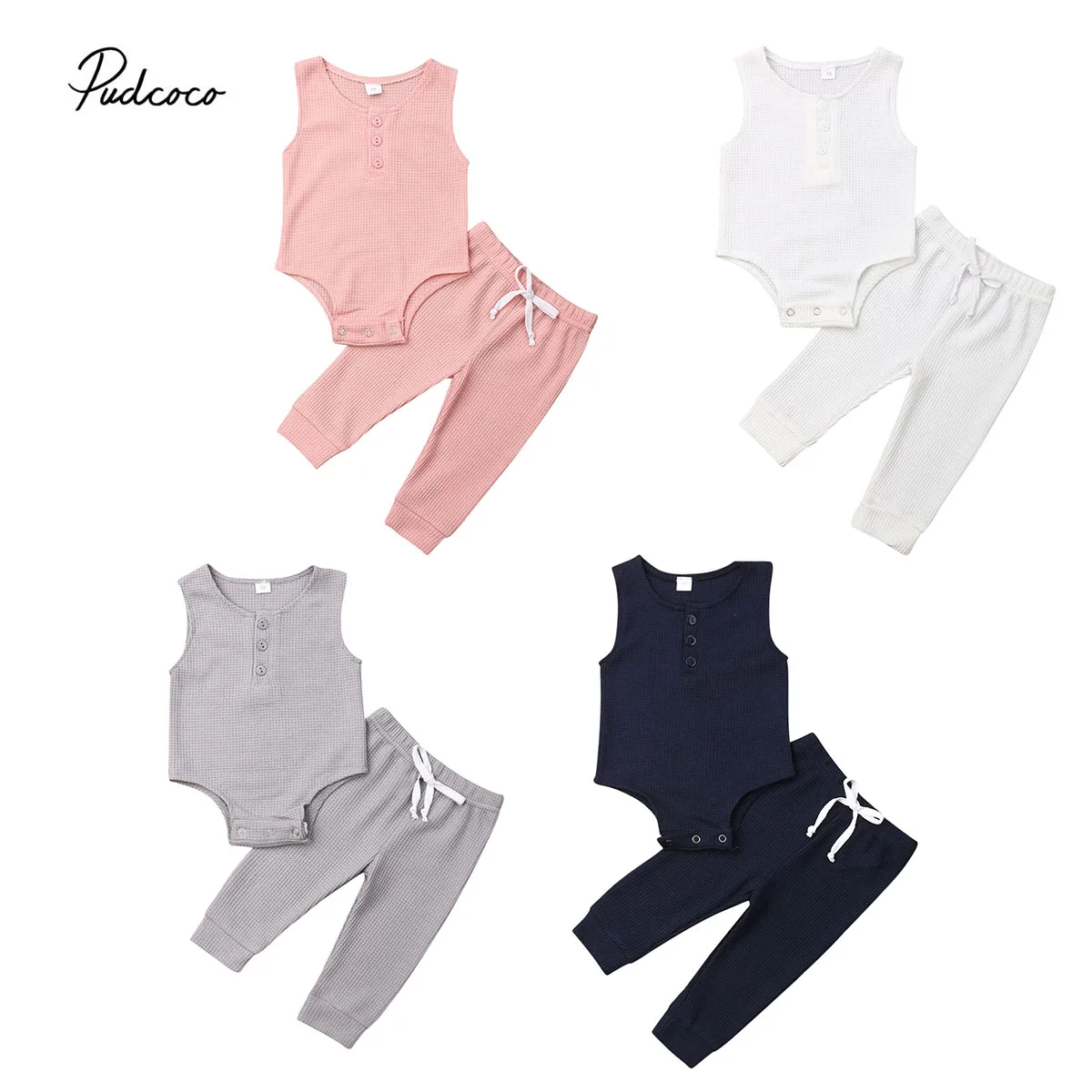 2 шт./комплект хлопковый комбинезон с жилетом и брюками | Детская одежда обувь