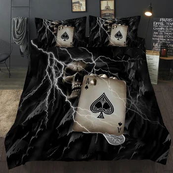 

Cool Poker Spade K Printing Bed Sets Duvet Cover with Pillow Cover 2/3 Pcs Bedding Set US/UK/AU 11 Size