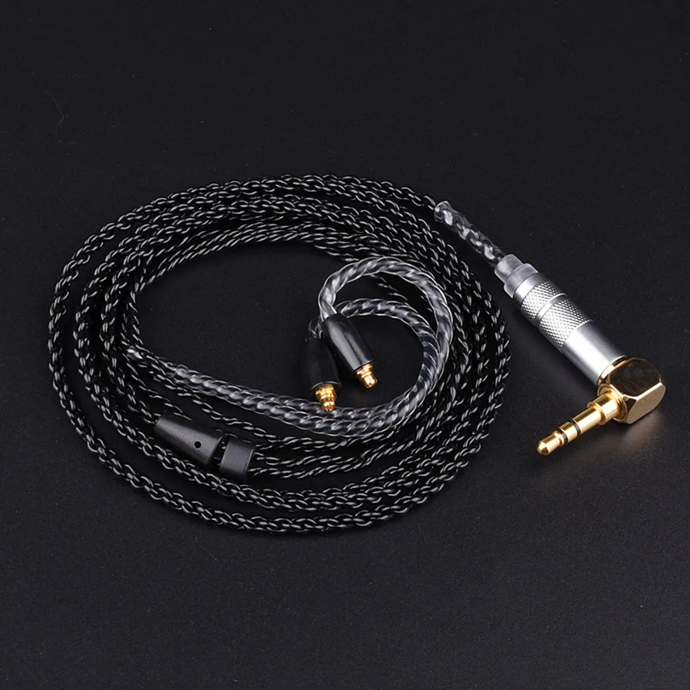 Tanie FENGRU DIY 1.2M pojedynczego kryształu miedzi 3.5mm wtyczka MMCX kabel uaktualnienie kabel do Shure pin serii (535 215 itp.)