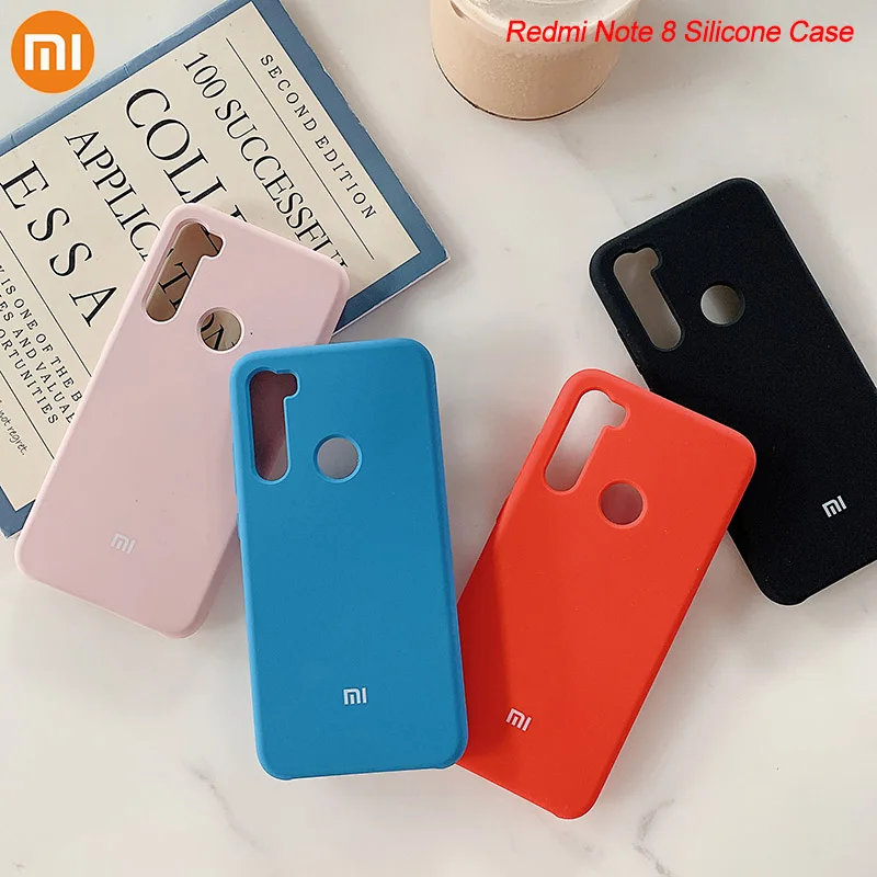 Оригинальный силиконовый чехол для Redmi Note 8 мягкий на ощупь шелковистый защитный