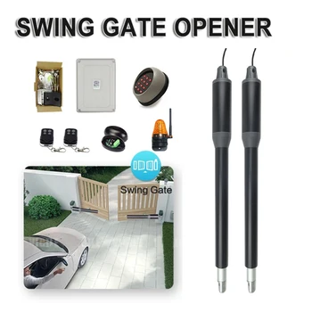 

Smart WiFi casement door opener door weighs 200KGS 3 meters per door leaf Two arm remote control double door opener Gate Automat