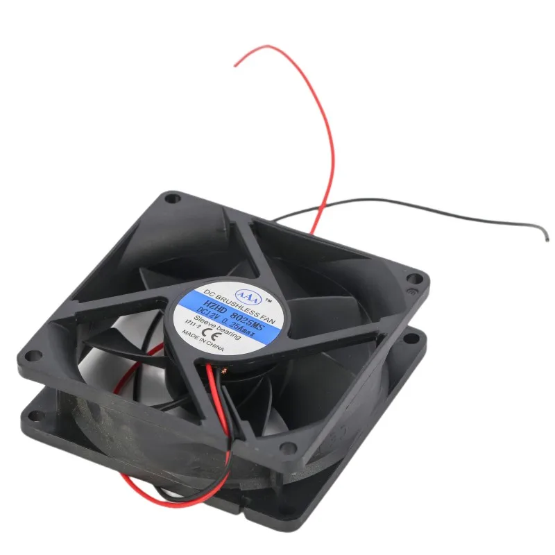 Computer Embroidery Machine Accessories-Fan 8*8* High 2.5CM 12V Fan 8x8 Thickness 2.5cm