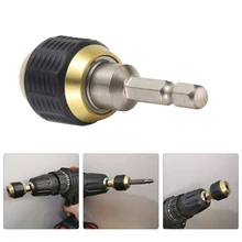 

60*24mm Carbon Steel Hexagonal Shank Quick Coupling Quick-change Adapters Non-slip Round Handle for Electric Drills Wood Framing