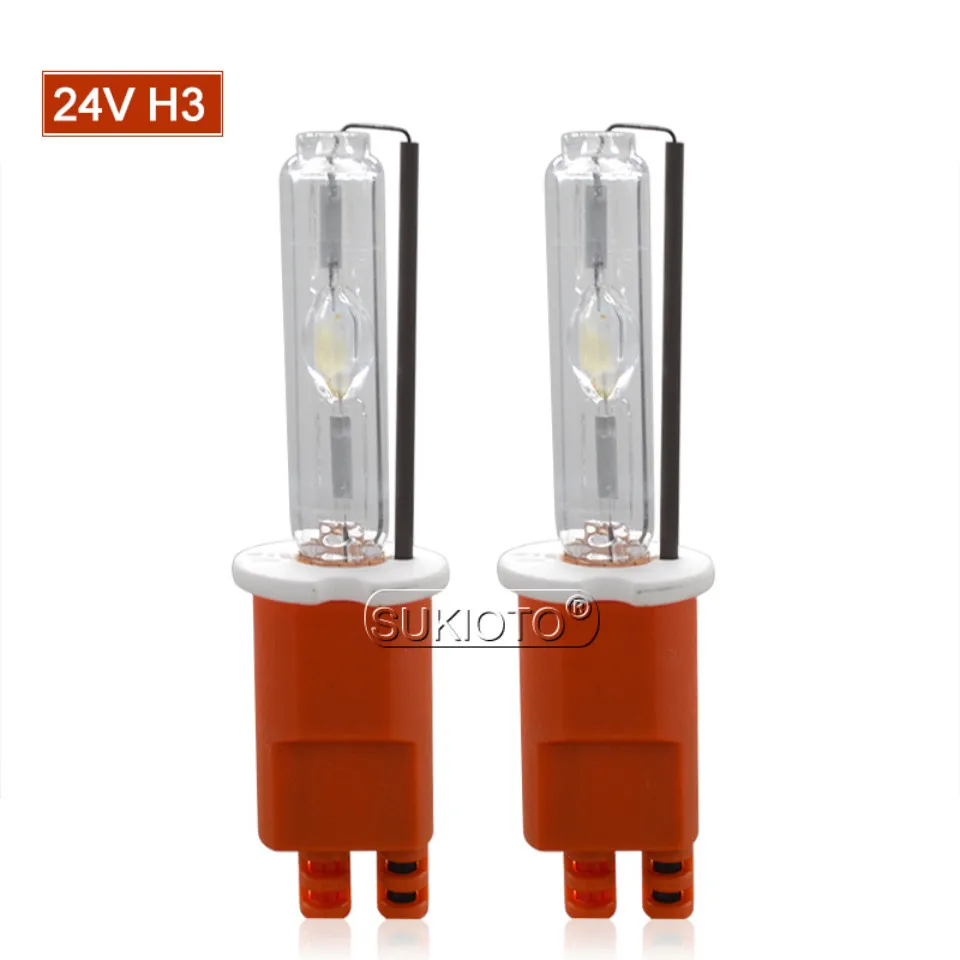 SUKIOTO 2PCS 24V 75W 100W 150W hid xenon bulb H7 5000K H1 H3 4300K 6000K Spare lamp replace high power bright car front lights (3)