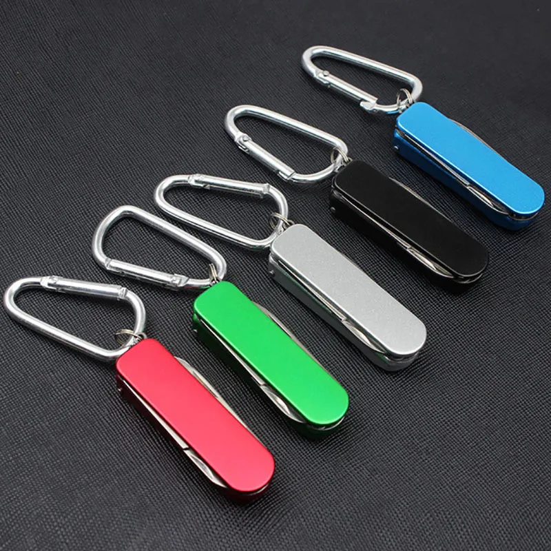 

Fashion Practical Type Multifunctional Nail Scissors Knife Keychain Handheld Key Chain Ring Small Scissors File Utility Pendant