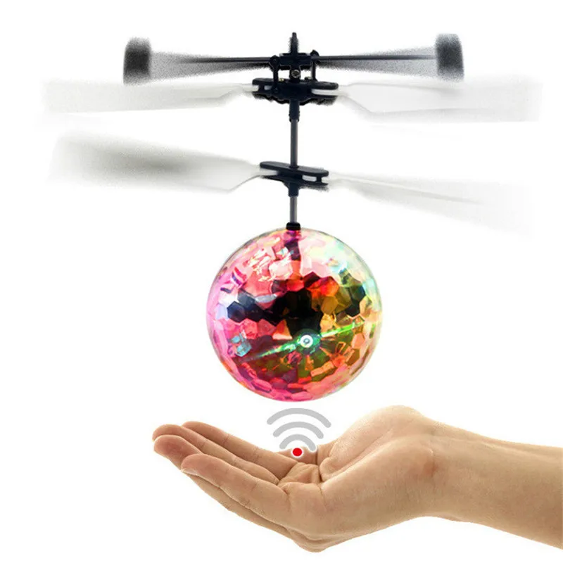 Светящаяся игрушка Радиоуправляемый шар мини индукционный самолет красочные огни Смарт зарядка летающий шар радиоуправляемый Дрон Вертолет Самолет лучшие подарки