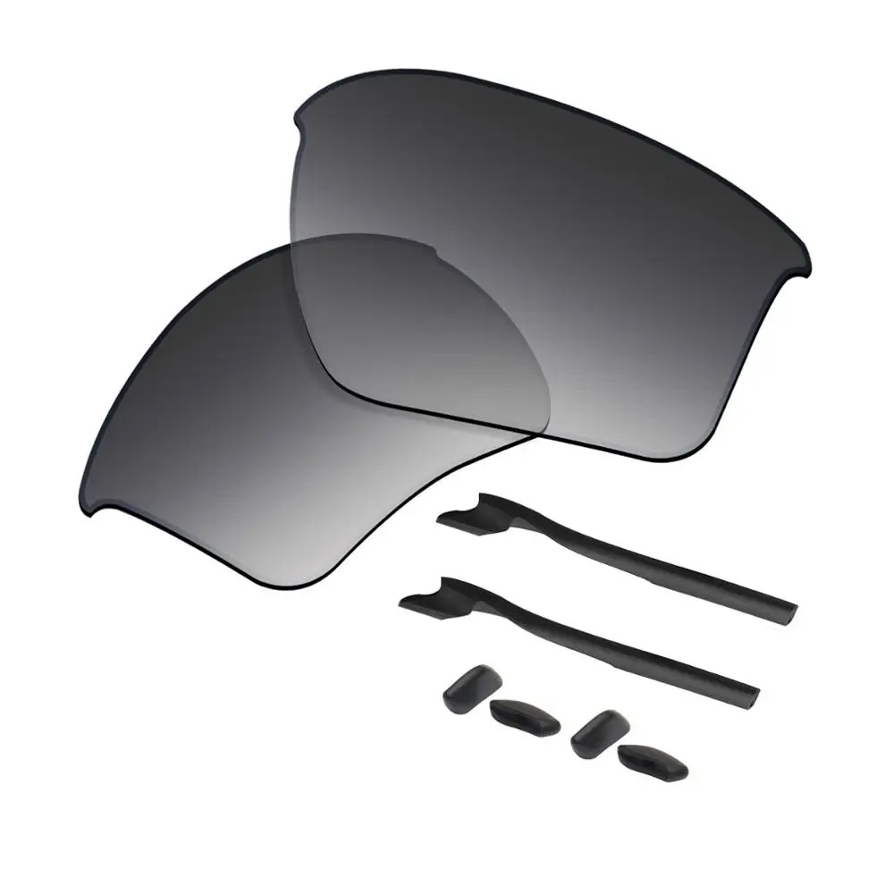 Grey Gradient-Kit SmartVLT производительность Поляризованные замена линз и резиновый черный комплект для солнцезащитных очков Оукли Половина Куртка 2,0 XL-несколько Opts - Цвет линз: Grey Gradient-Kit