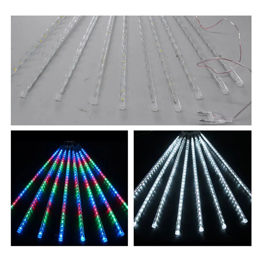 Дождь капля струнный светильник s светодиодный Метеоритный душ трубчатый светильник s сосулька снег падающий Сказочный светильник для вечерние украшения сада праздника