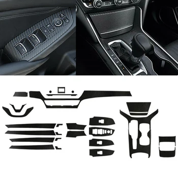 

For Honda Accord 2018-20 Car Interior Decor Carbon Fiber Black Sticker Brand New