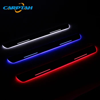 

CARPTAH Trim Pedal Car Exterior Parts LED Door Sill Scuff Plate Pathway Dynamic Streamer light For Toyota RAV4 2016 2017 2018