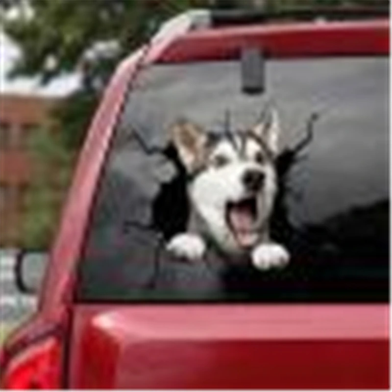 1 шт. Забавные 3D наклейки на стену в виде большой собаки | Дом и сад