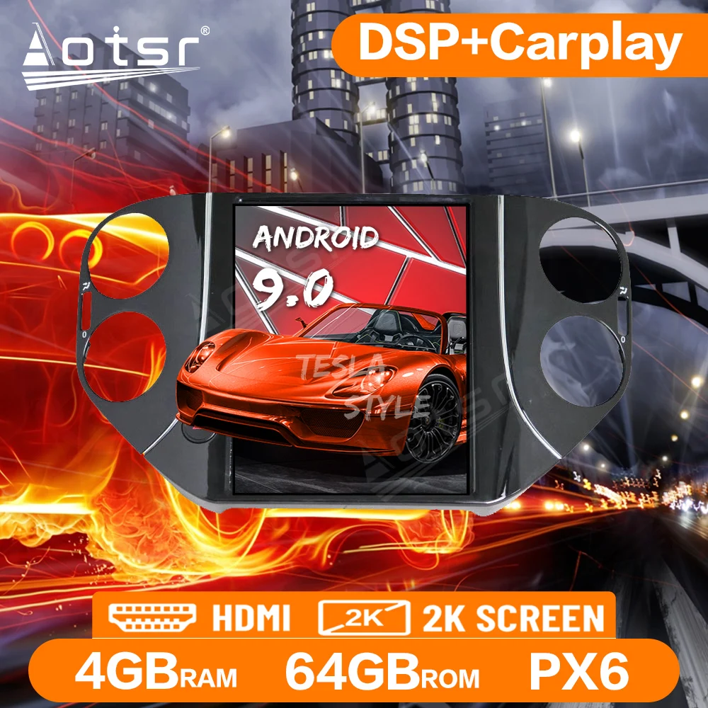 Tesla BigScreen Car GPS Navigation For Volkswagen Tiguan 2010 2016