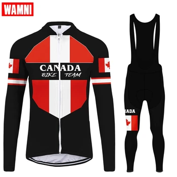 

WAMNI 2020 Female Cycling Jersey Cycling Pans Mountain Bike jersey mujer Women Canada Bike Team Long Sleeve