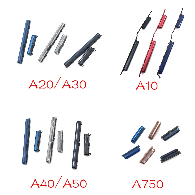 10 шт./партия для samsung A10 A105F A20 A205F A30 A305F A40 A405 A50 A750 сбоку Мощность вкл/выкл кнопка переключения звука кнопка переключения клавиш