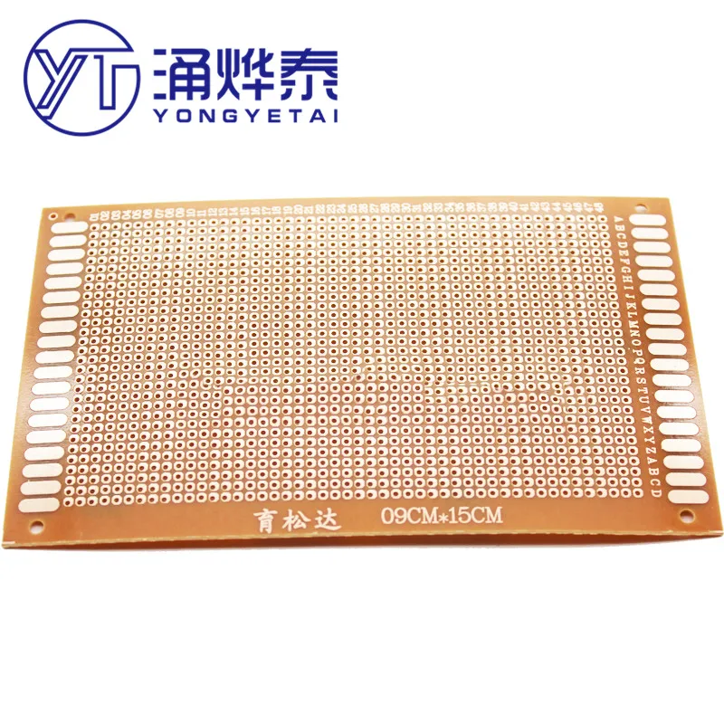 YYT 2PCS 9*15 universal board test board circuit boards circuit boards hole plate 5x7cm blue double side prototype pcb board 70x90mm universal printed circuit board protoboard for arduino experimental pcb plate