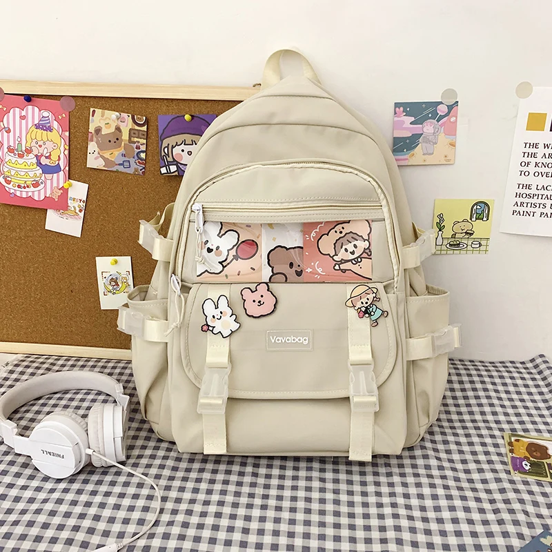 Kawaii Canvas Japanese Style College Backpack