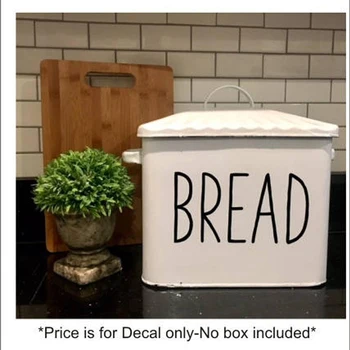 

Decal Only-Bread Vinyl Decal Sticker-Farmhouse Decal-Rustic Bread Box Decal- Farmhouse Style Kitchen Decal for Bread Box