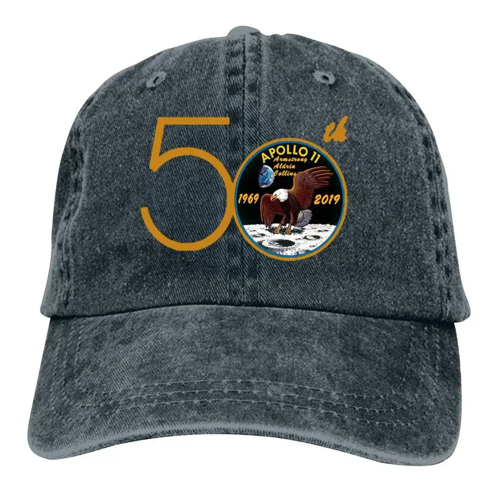Apollo 11 at 50 унисекс регулируемые бейсболки джинсовые шляпы ковбой Спорт на открытом воздухе