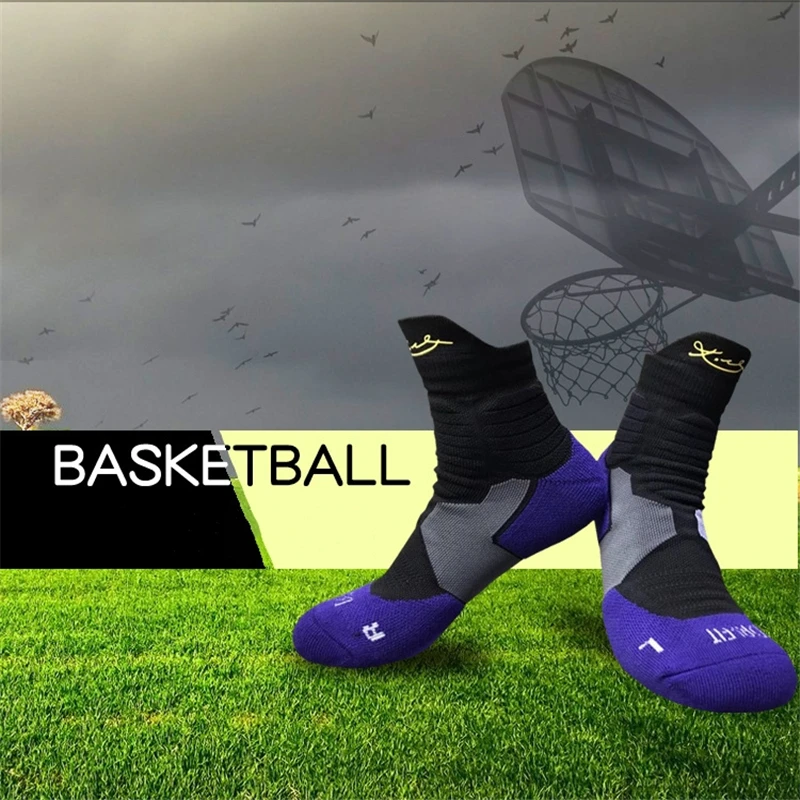 

1*Pair Basketball Socks Men's Anti-slip Thickened Towel Bottom Sports Socks Outdoor Running GYM Training Socks New Arrival